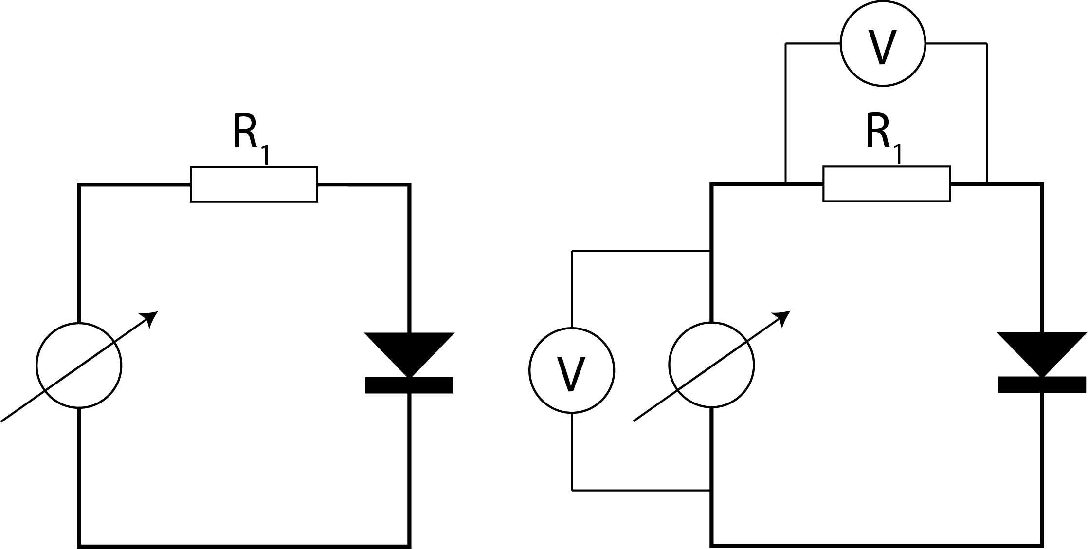 Measuring voltage already changes the electric ciruit itself.