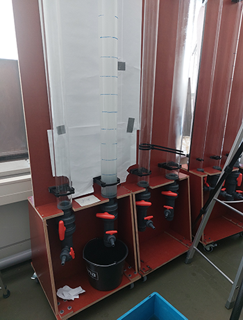 An experimental setup used in the first year lab