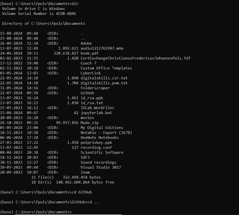 Moving through your folder with the command line
